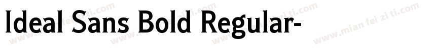 Ideal Sans Bold Regular字体转换